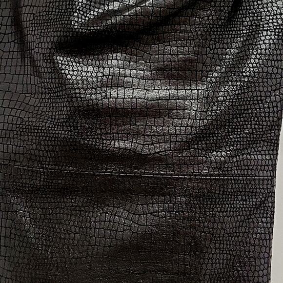 I. N. C. International Concepts Women 100% Leather Snake Skin Design Pant Size 8 - Picture 7 of 10